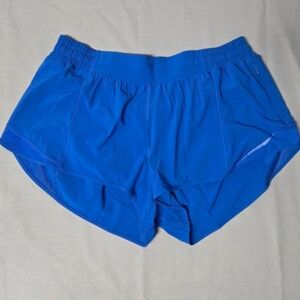 Lululemon Hotty Hot Short LR Lined 2.5 in Short Galactic Cobalt Blue Size 14